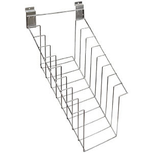 01_Накопитель для экономпанелей, 8 отсеков, 330х550х290мм,  F 107, хром
