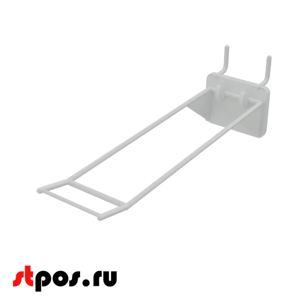 00_Крючки для крепления в перфорацию 1-2 мм HOOK-MP (двойной), 200 мм, Белый