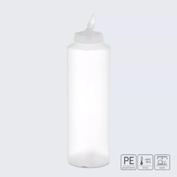 01_Диспенсер для соуса 0,75л, носик поворотный, Полупрозрачный