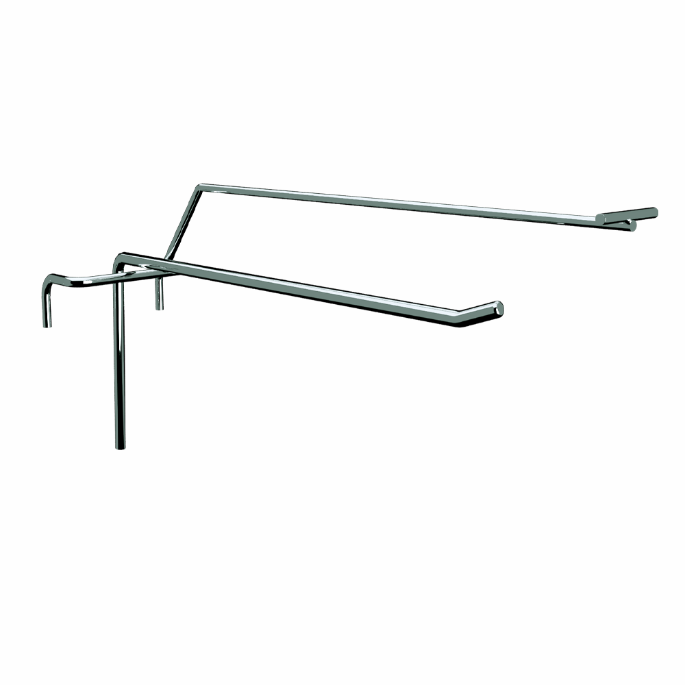 02_Крючок одинарный с ценникодержателем на сетку 150мм Ø44, цинк-хром, шаг 40