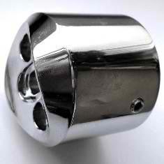 Муфта алюминиевая 48*40мм для столбика ограждения, Premium, хром