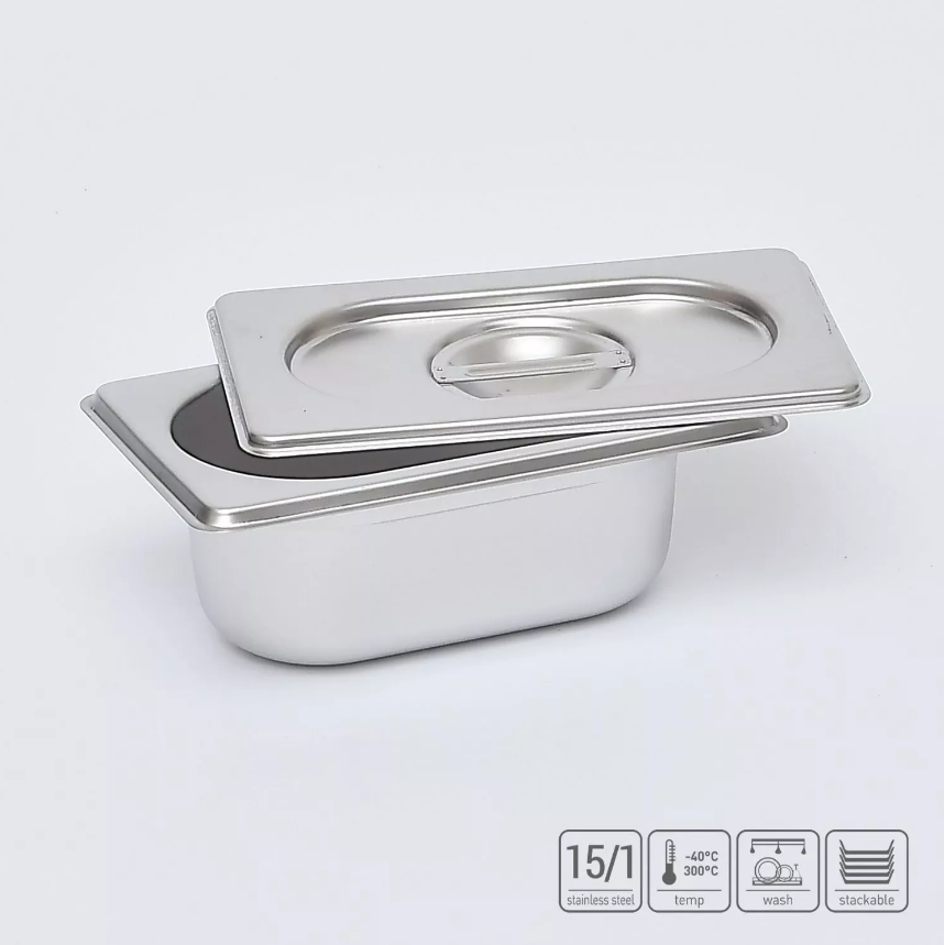 02_Гастроёмкость из нержавеющей стали 176х108х65 мм (GN1_9 h65), 0,5 л