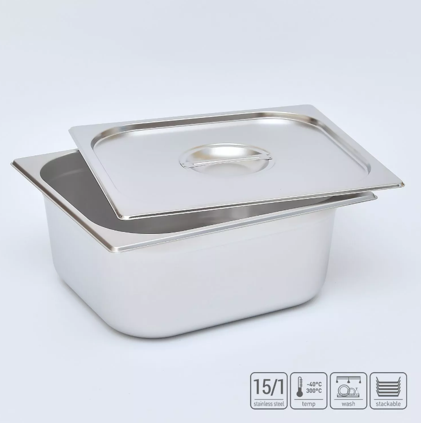 02_Гастроёмкость из нержавеющей стали 354х325х150 мм (GN2_3 h150), 11,8 л