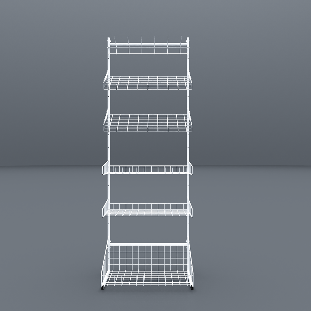 09_НАБОР Стойка прикассовая односторонняя 1850х640х500 мм, RAL 9016, цвет белый