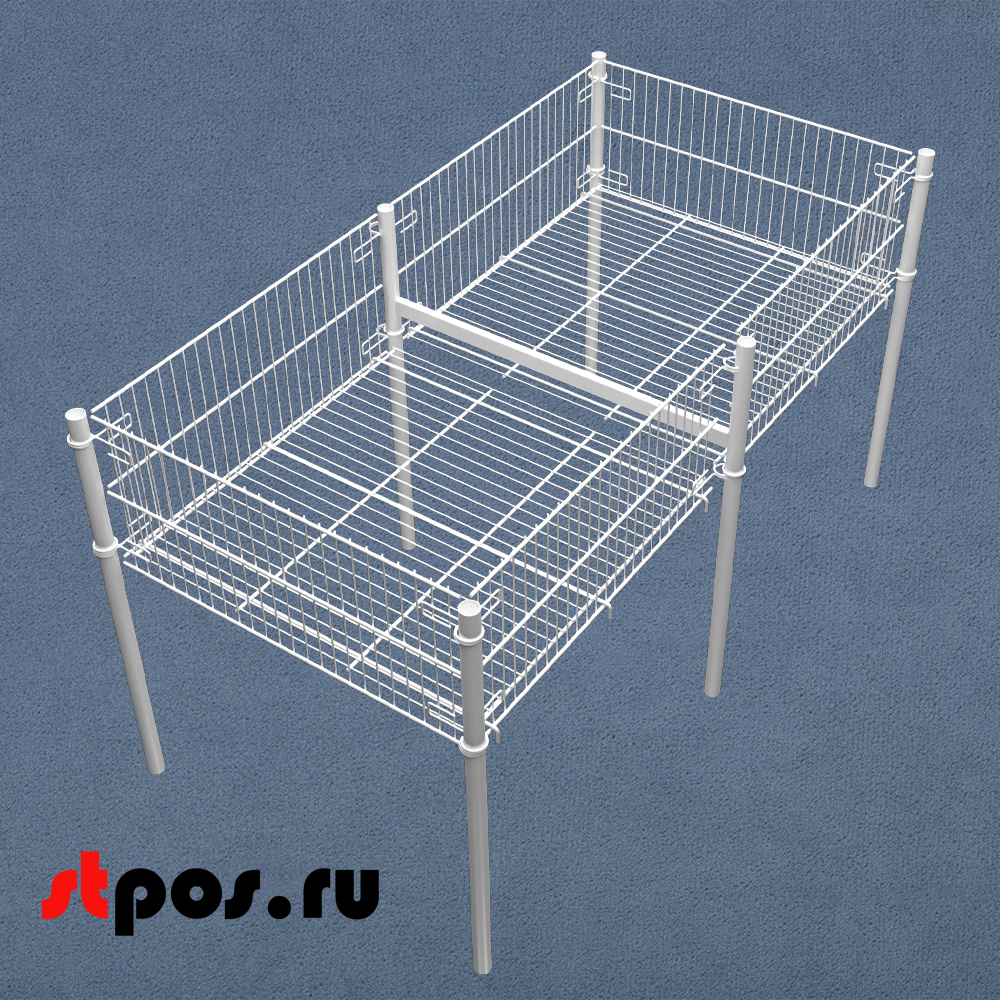 01_Корзина большая, глубина 255 (1355x695x735 мм), RAL9016, Белый