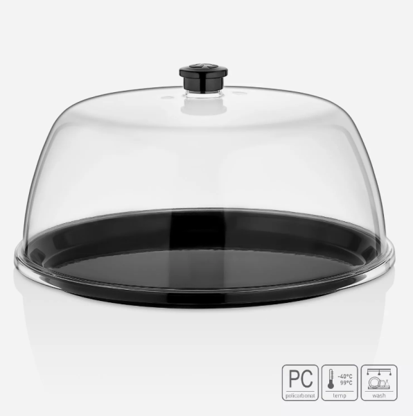01_Крышка-купол круглая d 300 мм для GFT-15, высота 155 мм, поликарбонат, Прозрачный
