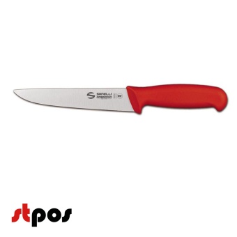 1_Нож для МЯСА Sanelli Ambrogio - Supra Colore (красная ручка, 20 см)