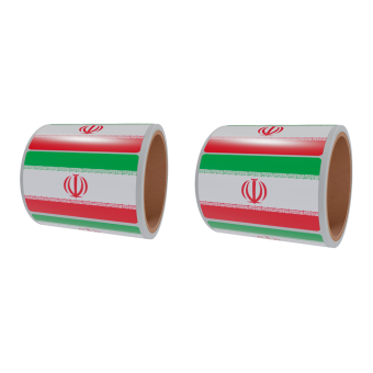 sk_НАБОР Рулон этикетки самоклеящиеся, Флаг Ирана, 20х30мм, (250 шт) - 2 рулона