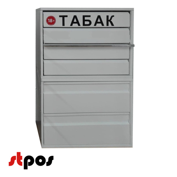 00_Шкаф сигаретный металлический 8 выдвижных полок по 14 толкателей, 1030х(340)х1510