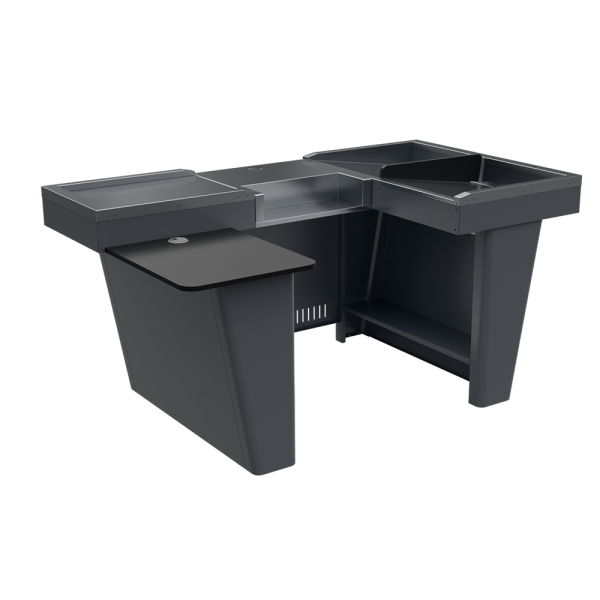 stpos_1_Кассовый бокс Stream-XL-180 v3.0 (шлиф.нерж,выр.ДЯ FT,МК 2Т, шир.нак)Шагрень,RAL7024,Серый,Левый