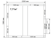 Холодильная камера POLAIR Standard (80мм) КХН-7,71 (2260х1960х2200)