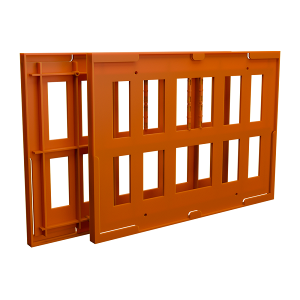 sk_Комплект из 2-х пластиковых рамок на покупательскую тележку TF-A4, Оранжевый