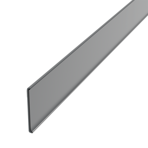 sk_Ценникодержатель полочный самоклеящийся DBR39, длина 1000мм, ВСПЕНЕННЫЙ СКОТЧ, RAL7024, Серый