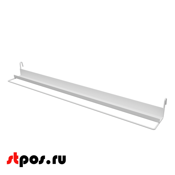 00_Полка-скоба на сетку 600х32мм, RAL9003, Белый