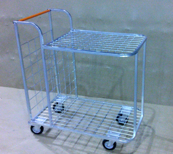 1_Тележка грузовая HDT40 до 500кг, цинк, ручка Оранжевая