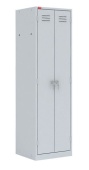Шкаф для одежды двухсекционный ШРМ-22У, 1860x600x500мм, RAL7035, Серый