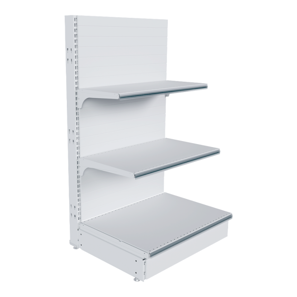 stpos_НАБОР стеллаж 25 70 ГЛУХОЙ пристенный 1200х665х500 3 полки, ценникодержатели