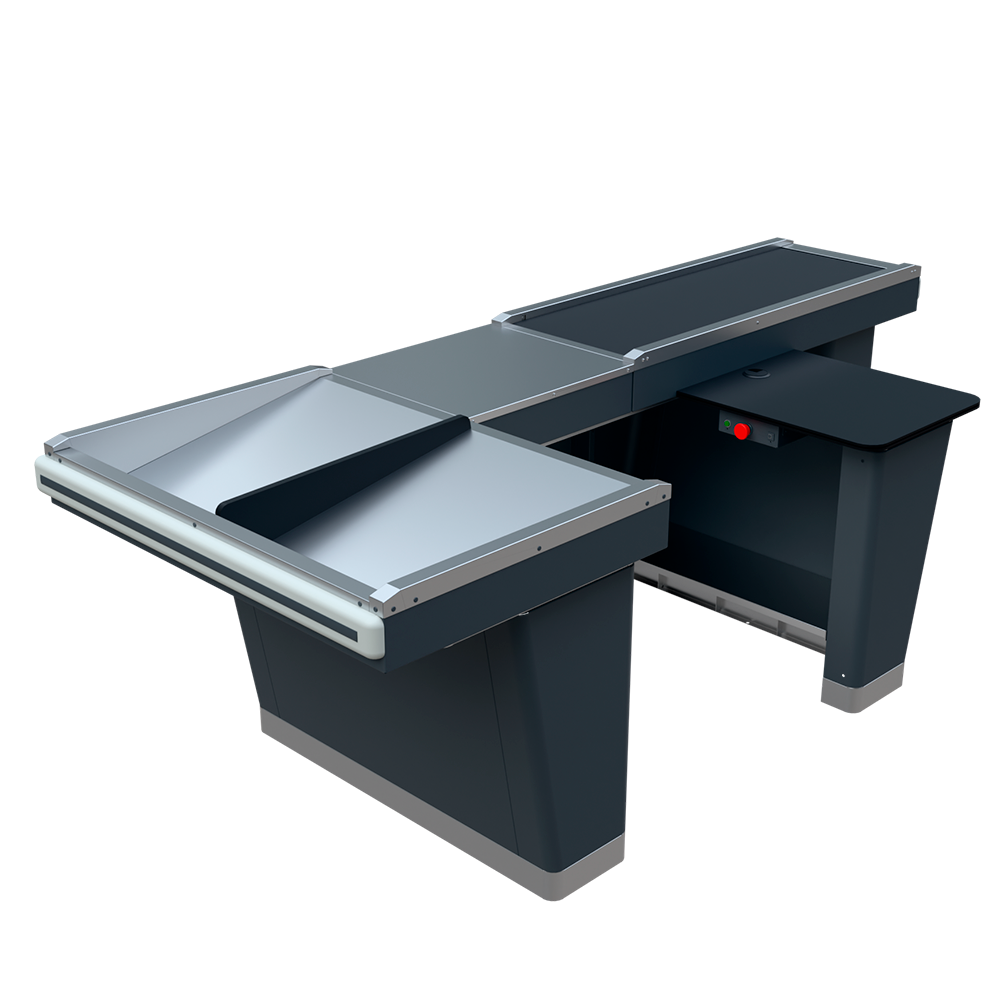 sk_2_Кассовый бокс Stream-XL-260-Т120MAX(тр120см,шлиф.нерж.,с выр,шир.нак.),Шагрень,RAL7016 Серый,Правый