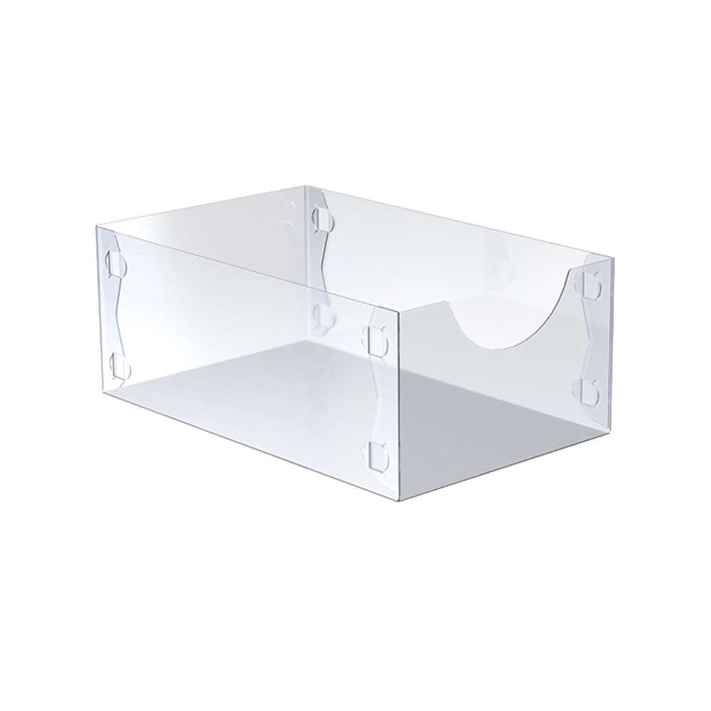 sk_Накопитель универсальный  FLATBOX складной, пластиковый, 380х195х145мм, Прозрачный