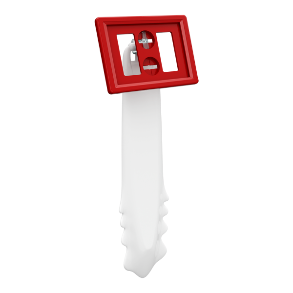 sk_Рамка ТЕХНО А8 красная, белый держатель TECHNO STICK-ICE