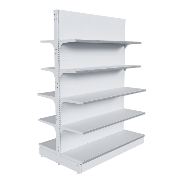 stpos_НАБОР стеллаж 25 70 ГЛУХОЙ островной 1900х1330х400 10 полок, ценникодержатели