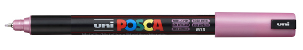 1_Маркер на водной основе POSCA PC-1MR, розовый металлик (METALLIC PINK - M13), 0.7 мм, игол. нак.