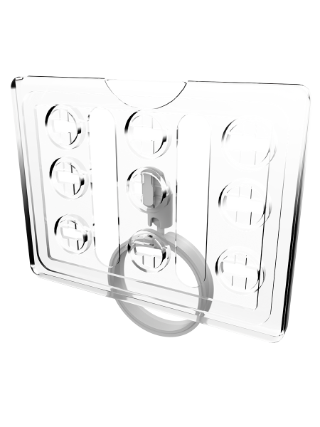 sk_Рамка ТЕХНО А7 прозрачная, белый держатель TECHNO ROLL-VL спираль-улитка на колбасу