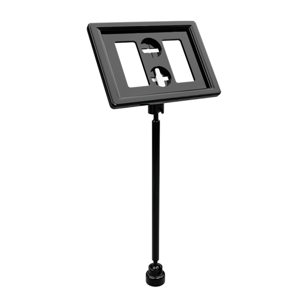 sk_Рамка ТЕХНО А8 черная, черный держатель TECHNO MAG-BASE-VL, ножка 100мм