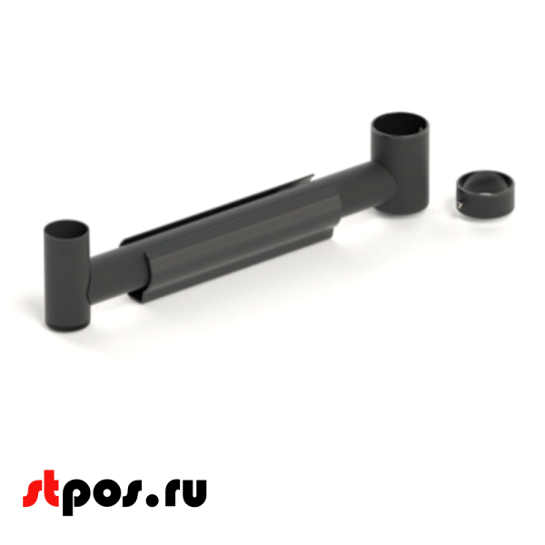 00_Рукав фиксированный 350 мм, d51 мм, RAL9005, черный