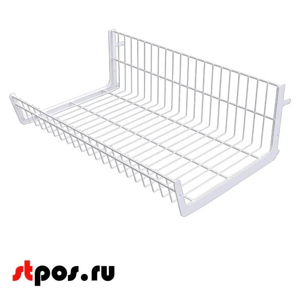 00_Основание корзины сетчатой навесной 400х665х200 мм (унив. для 25 50 серии), Глянец, RAL9016 Белый