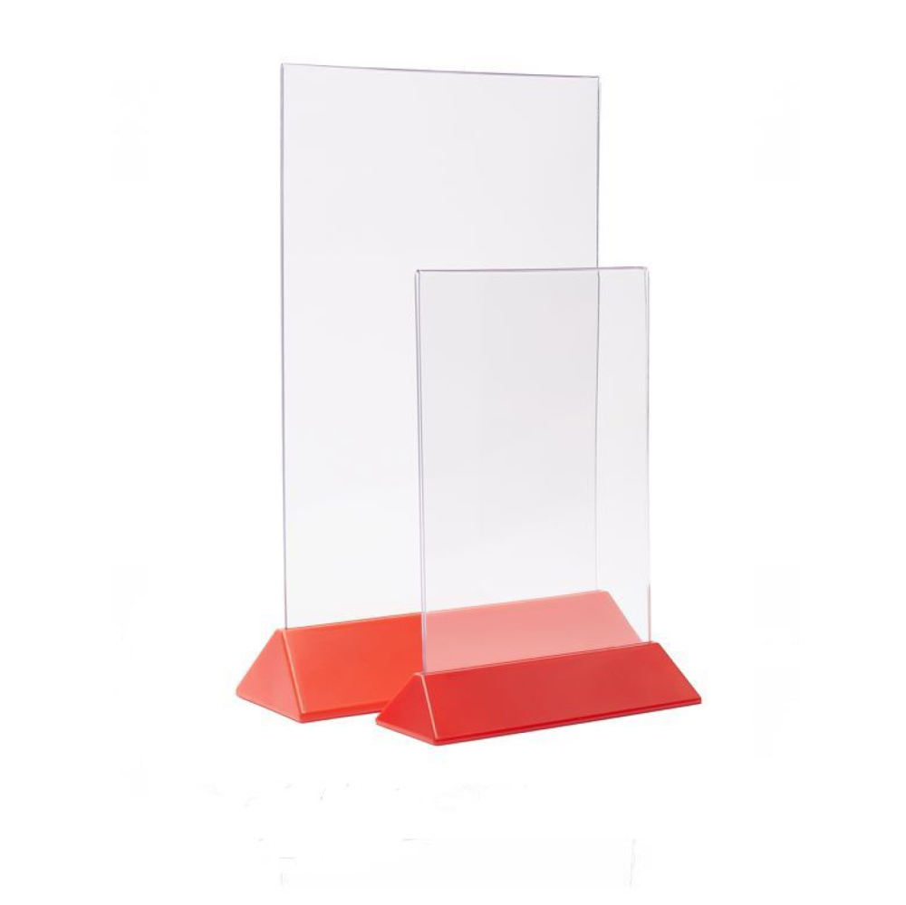 03_Тейбл-тент пластик, вертик трапецевидное красное основание