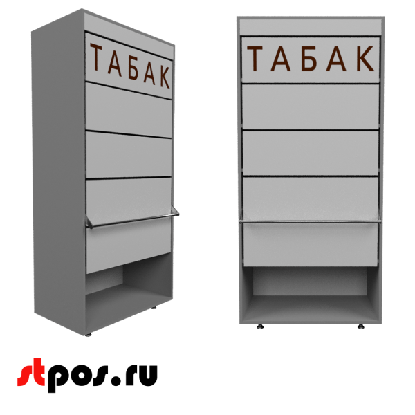 00_Диспенсер сигаретный ЛДСП, 6 полок по 12 видов (861х420х1642) рал 7016