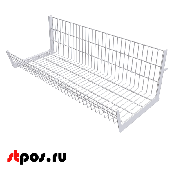 00_Основание корзины сетч.навесной 400х1000х300мм (унив.для 25 50серии), Глянец, RAL9016 Белый