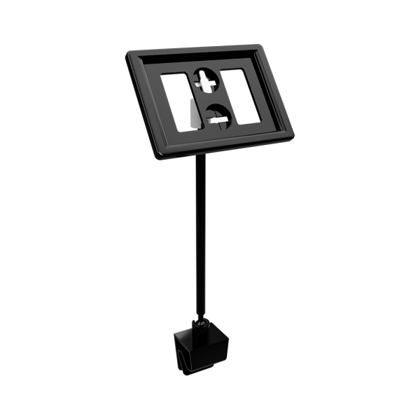 sk_Рамка ТЕХНО А8 черная, черный держатель TECHNO CL, ножка 100мм