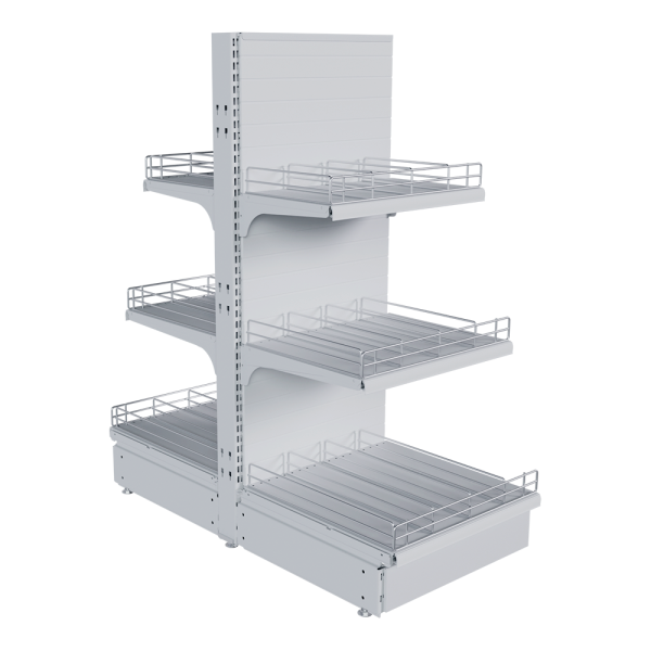 sk_НАБОР стеллаж 25 70 ГЛУХОЙ островной 1200х500х500 6 полок, ограничители, разделители, ценник