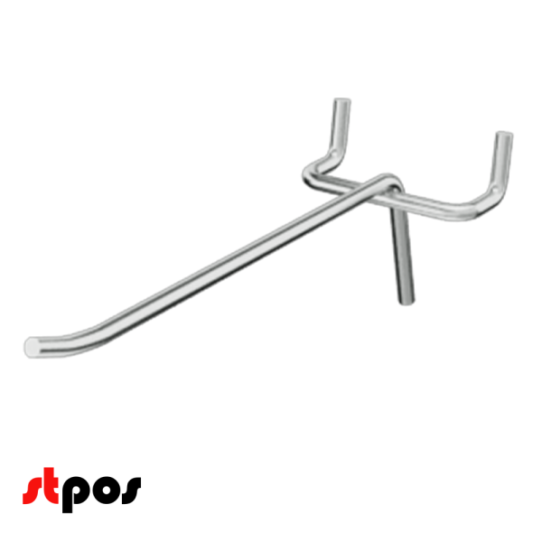 02_Крючок для перфорации одинарный 200мм, цинк-хром, d4, шаг 45, BUDGET