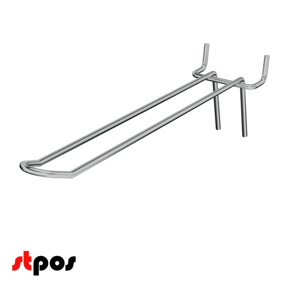 04_Крючок для перфорации двойной 200мм хром, 50 шаг