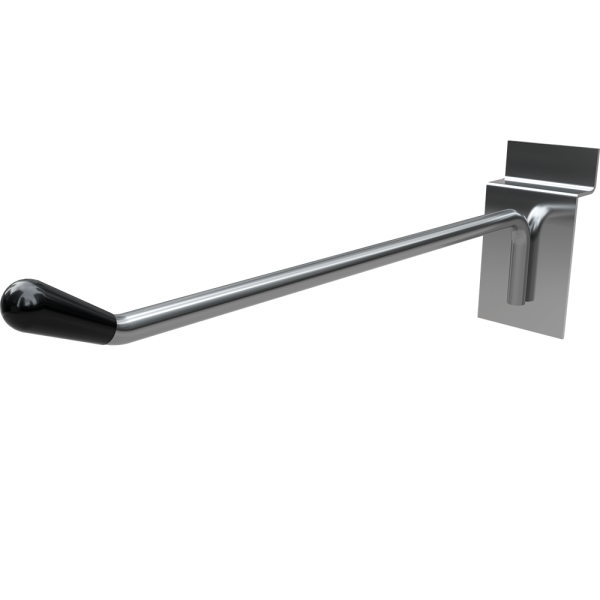 Крючок для экономпанели одинарный, с наконечником 150мм, d5, Хром
