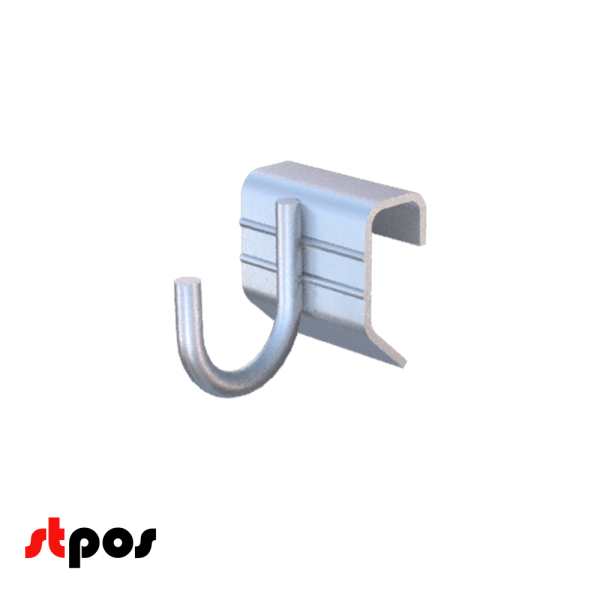 00_Крючок-зацеп на штангу 40х20 (профиль) для ПОДВЕШИВАНИЯ бытовой техники и инструмента, 25мм, d6мм