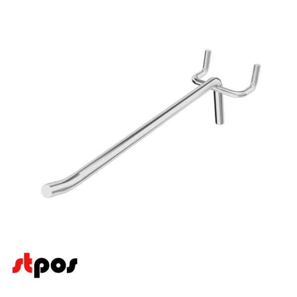 04_Крючок для перфорации одинарный 250мм, хром, d4.8мм, шаг 45мм