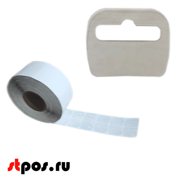00_Еврослот-вешалка 37х44 мм в рулоне, с твердым клеевым слоем (2000 шт)