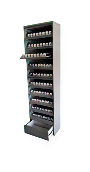 stpos_Диспенсер для сигарет на 10 полок по 8 линий, 1817х340х576 мм, Серый