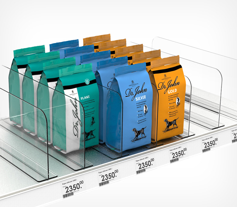 03_Разделитель пластиковый без скотча высотой 150 мм на Т-основании DIVТ-150 380мм, Прозрачный