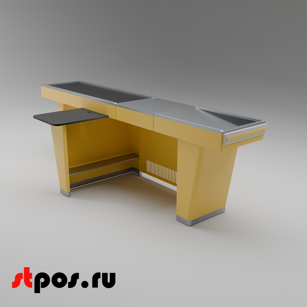 02_Кассовый бокс Stream-L-290-Т150 (тр-р 150см,шл_нерж.,б_выр,уз_нак), RAL1018, Желтый, Левый 02_Кассовый бокс Stream-L-290-Т150 (тр-р 150см,шл_нерж.,б_выр,уз_нак), RAL1018, Желтый, Левый