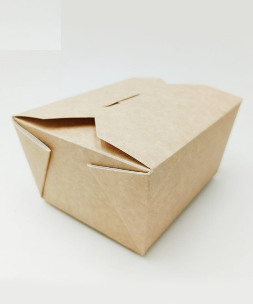 01_Контейнер с 2 крышками 600 мл, 130х110х65 мм, Бурый