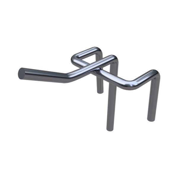 sk_Крючок на решетку одинарный 50мм, покрытие цинк-хром, d5, шаг 50