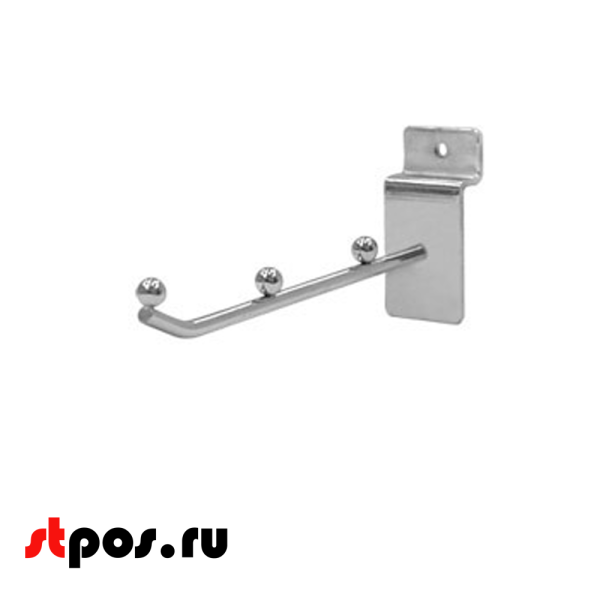 00_Кронштейн для экономпанели прямой, 120мм, 3 шара, хром