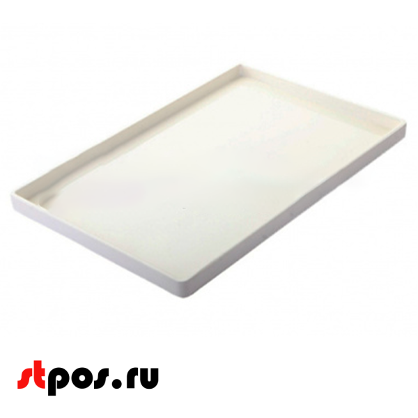 00_Поднос пластиковый, прямоугольный, 300х200х18, Белый