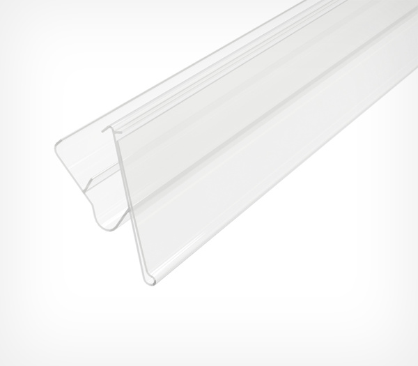 01_Ценникодержатель полочный двухпозиционный LSM 39, длина 1318 мм, БЕЛЫЙ