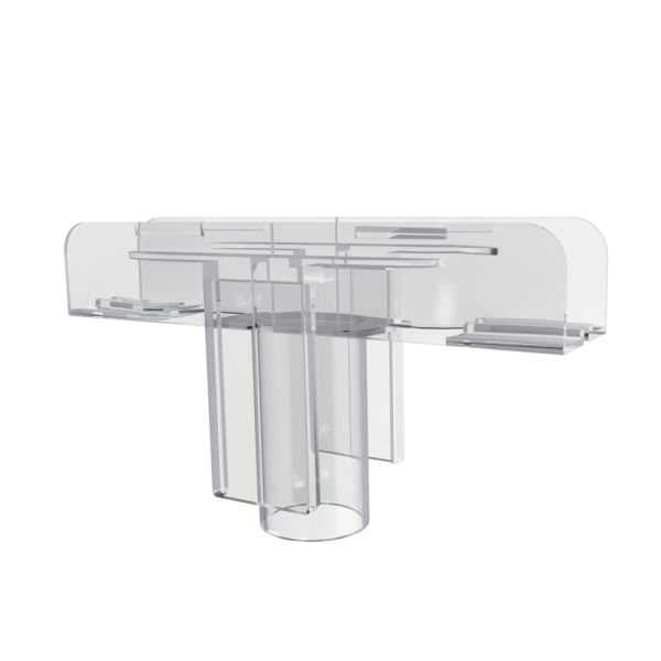 sk_Т-держатель с боковыми фиксаторами T-S (А6-А3) 9 мм, прозрачный